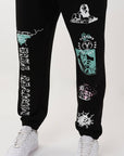 TRUE RELIGION JOGGER GRAPHIC JET BLACK