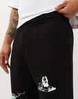 TRUE RELIGION JOGGER GRAPHIC JET BLACK