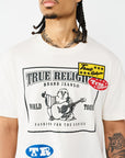 True Religion T-Shirt Ss Logo Patch Srs Winter White
