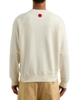 Ice-Cream Sweater Woodgrain Running Dog Ecru
