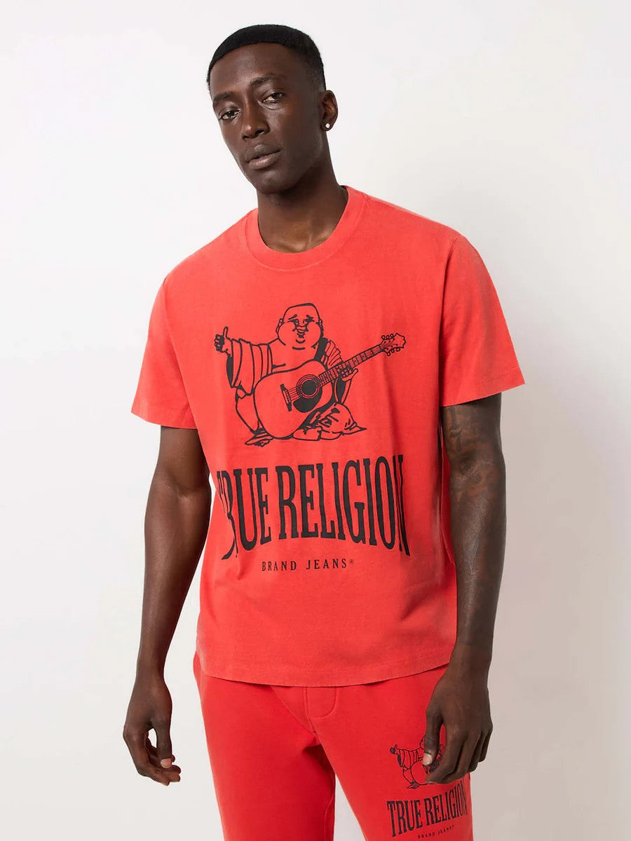 True Religion Crew Crackle Vintage Wash Red – AL Capone Premium