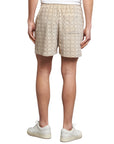 Drole De Monsieur Shorts Pattern Beige