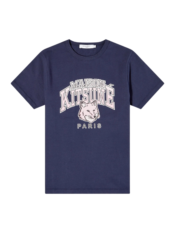 Maison Kitsune T-Shirt Campus Fox Classic Navy – AL Capone Premium