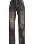 Purple Jeans Ripped Fade Black