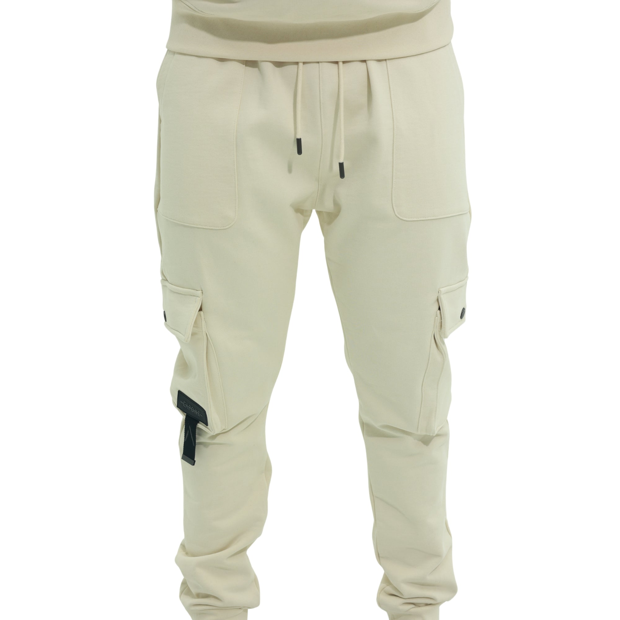 Capone Cargo Sweatpants Double Sided Pockets Beige-AL Capone Premium