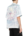 Givenchy Shirt Boxy Fit Printed Silk Blue