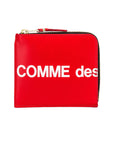 Comme Des Garcons Wallet 2-Zip Logo Red