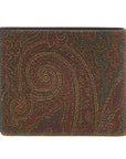 Etro Wallet Arnica And Leather Paisley Embroidered Logo Brown-AL Capone Premium
