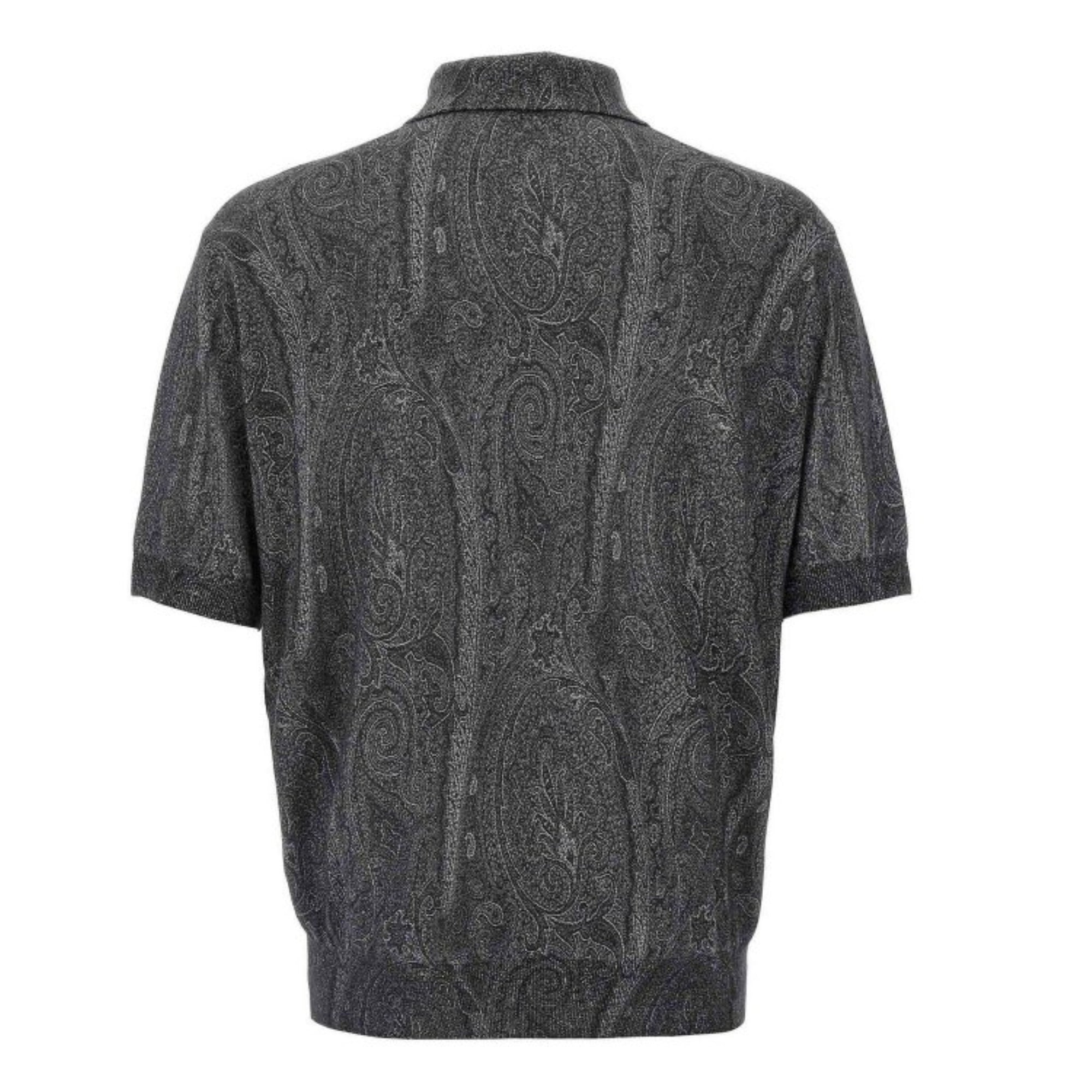 Etro Golfer Knitted Allover Paisley Grey-AL Capone Premium