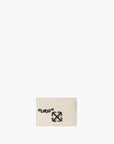 Off-White Cardholder Black Logo Cream