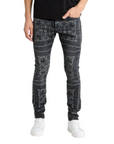 Purple Jeans Vintage Warped Bandana Black