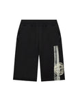 Stone Island Shorts Fleece Logo Black-AL Capone Premium