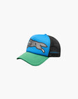 Ice-cream Cap Glitter Running Dog Blue/green