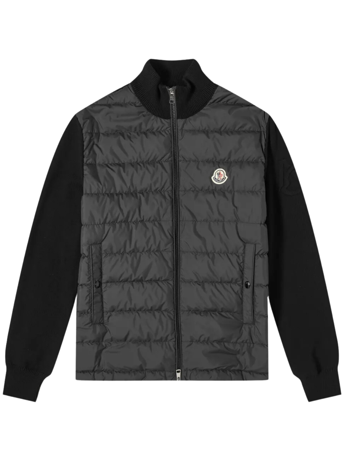 Moncler Cardigan Padded Logo Black-AL Capone Premium