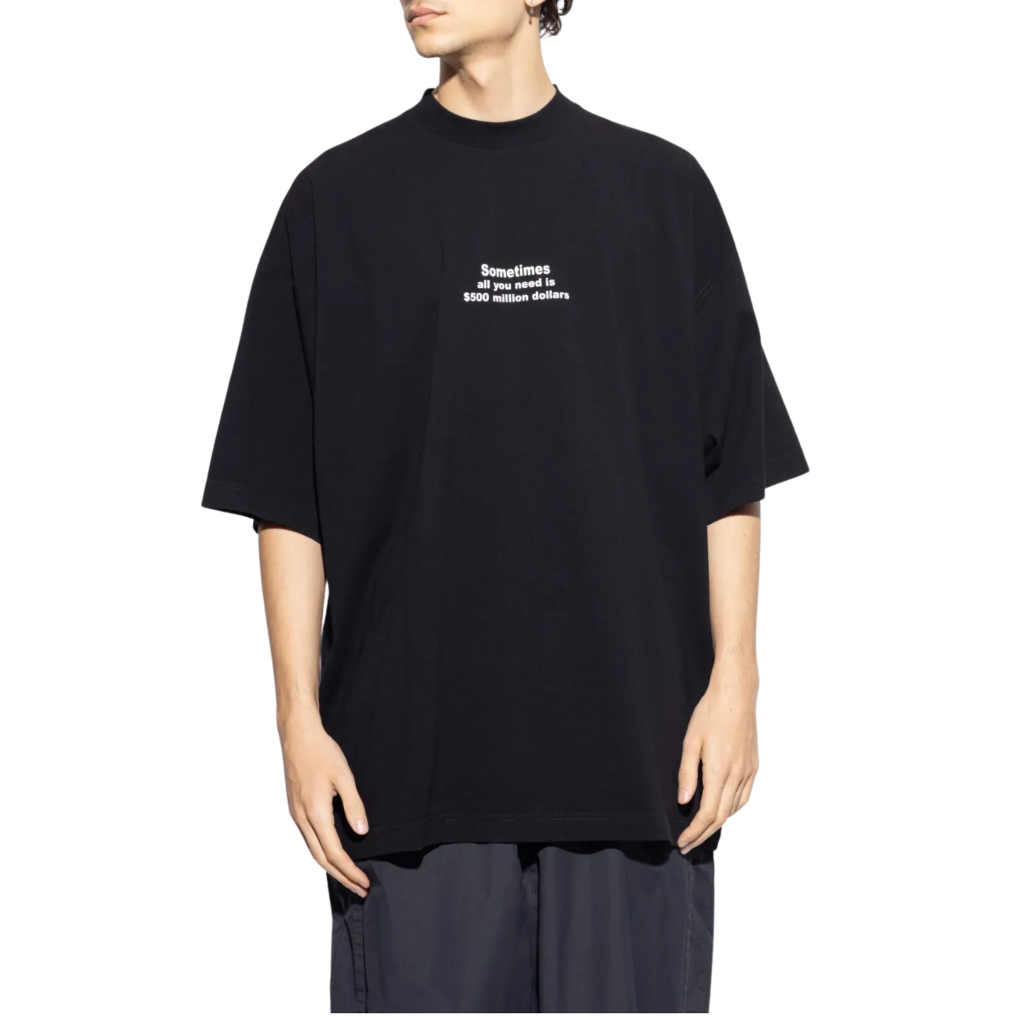 Vetements T-Shirt 500 Million Dollars Oversized Black-AL Capone Premium