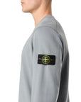Stone Island Sweater Sleeve Logo Grey