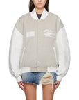 Vtmnts Jacket Varsity Mono White-AL Capone Premium