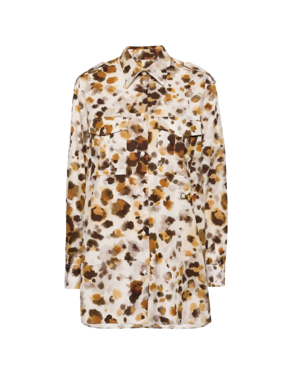 Msgm Shirt Ladies Allover Print Multi-AL Capone Premium