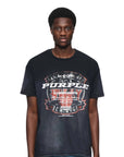 Purple T-Shirt Brand Logo Black