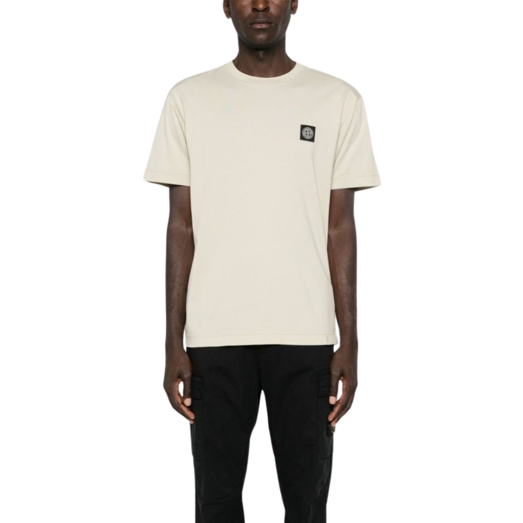 Stone Island T-Shirt Logo Cream-AL Capone Premium