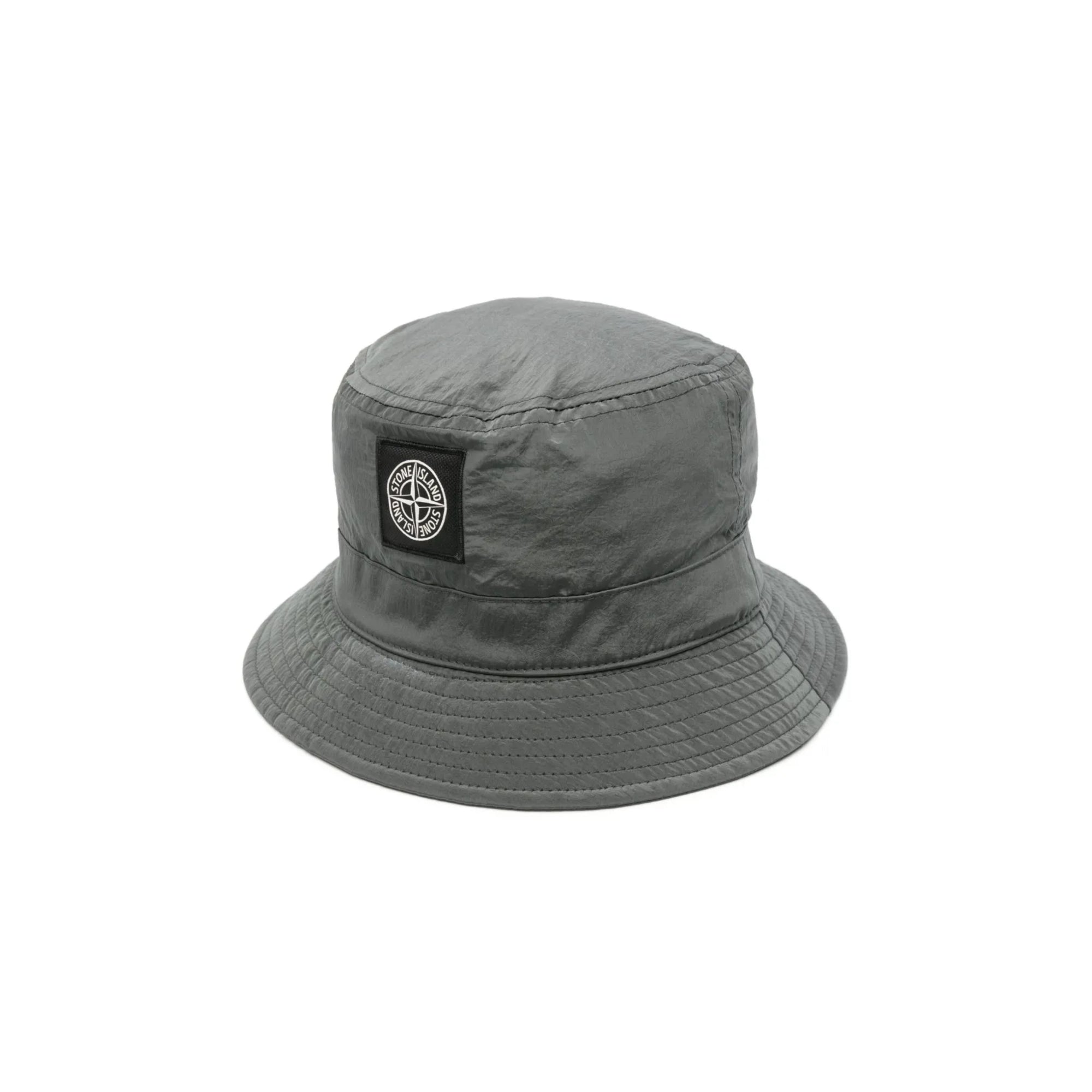 Stone Island Bucket Hat Logo Grey-AL Capone Premium