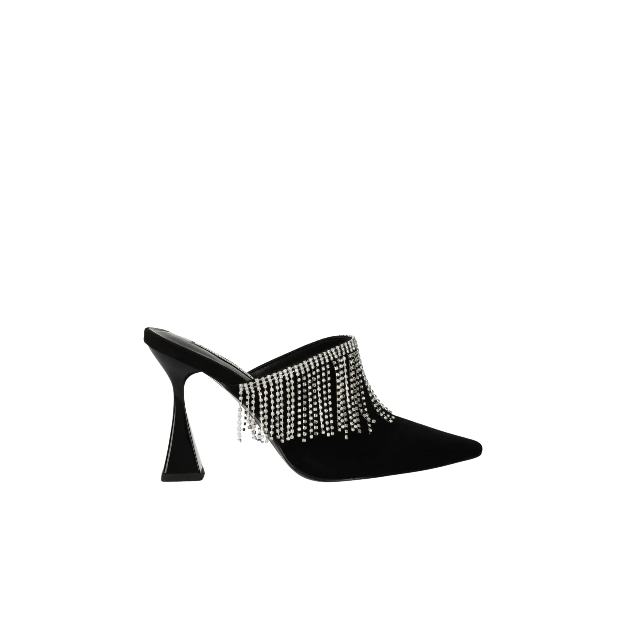 Karl Lagerfeld Heel Fringe Mule Black-AL Capone Premium