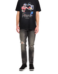 Purple Jeans Ripped Fade Black