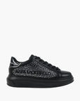 Karl Lagerfeld Sneaker KLL303 Kapri Konstellation Lo Black Lthr W/Silver