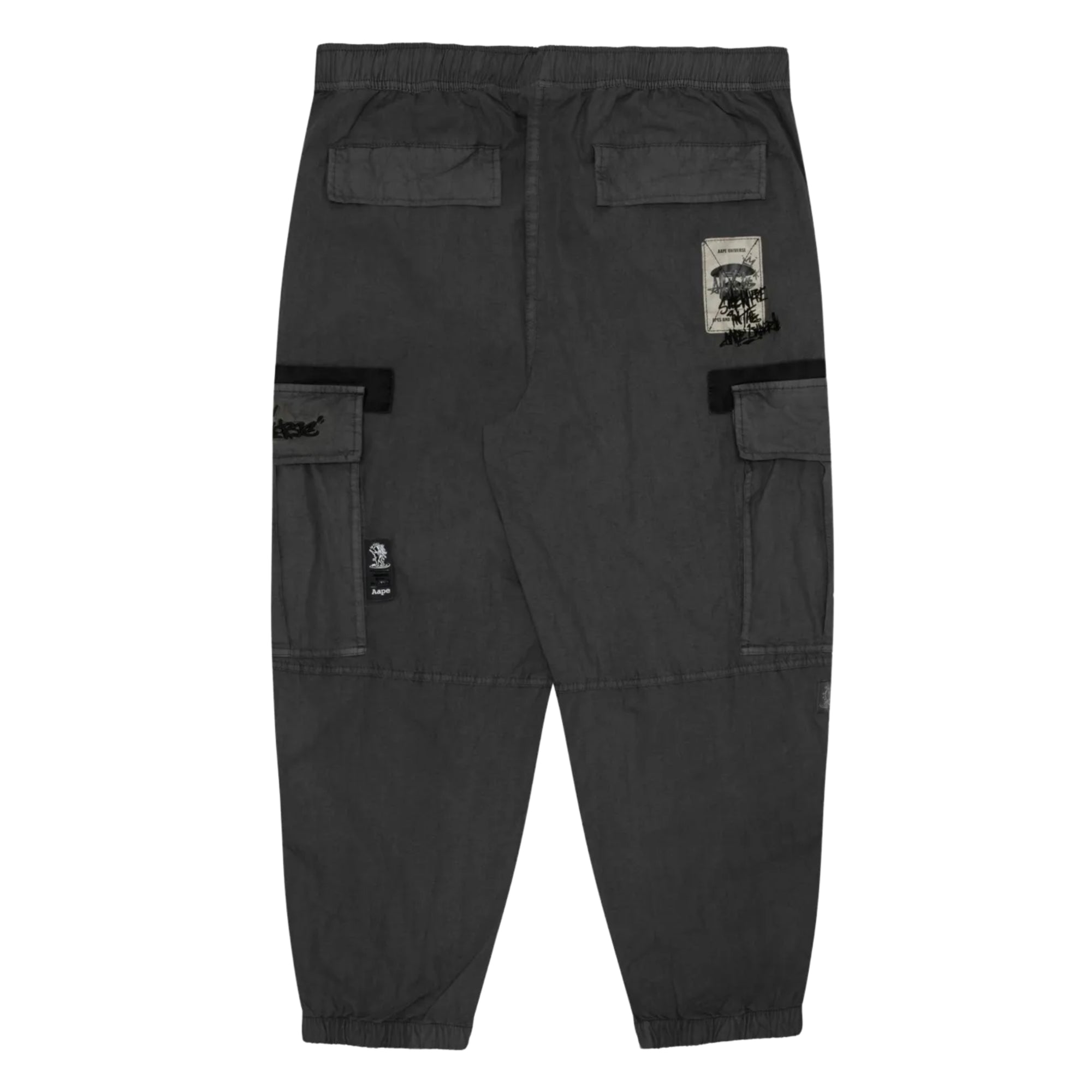 Aape Cargo Pants Pocket Logo Black-AL Capone Premium