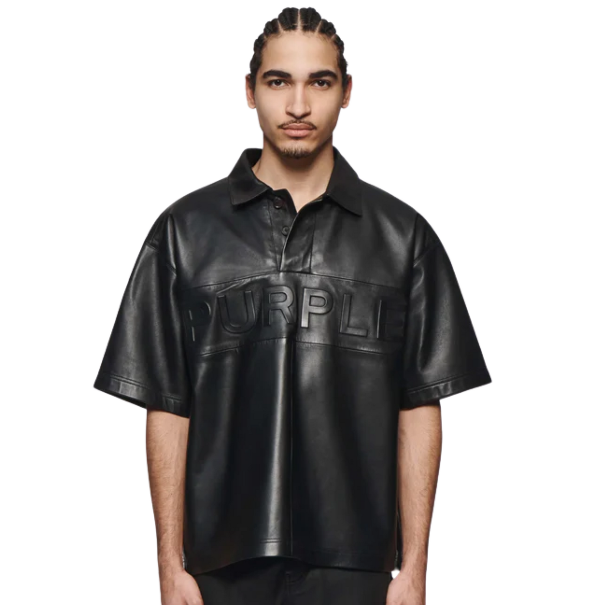 Purple Golfer Leather Look Logo Black-AL Capone Premium