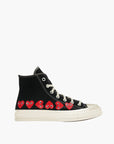 Comme Des Garcons Sneaker Hi Allover Hearts Black
