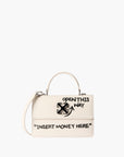 Off-White Bag Black Logo Handle Cream