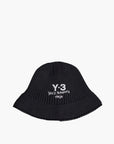 Y-3 Bucket Hat Logo Black