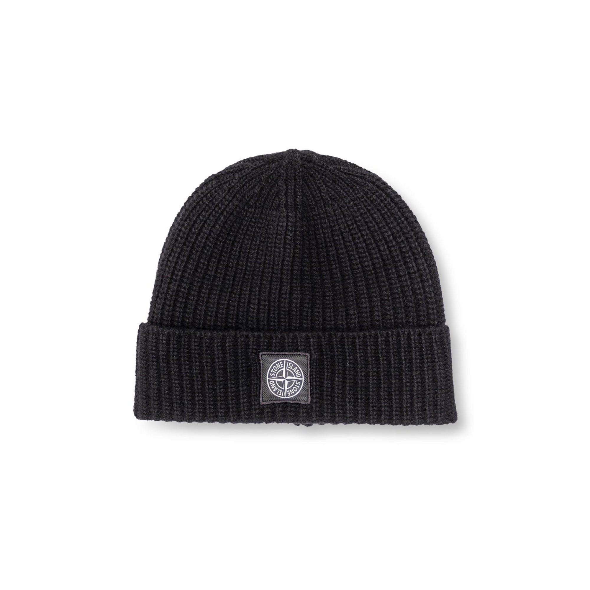Stone Island Beanie Logo Black-AL Capone Premium