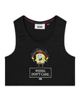 Gcds Crew Crop Top Weird Don't Care Black-AL Capone Premium
