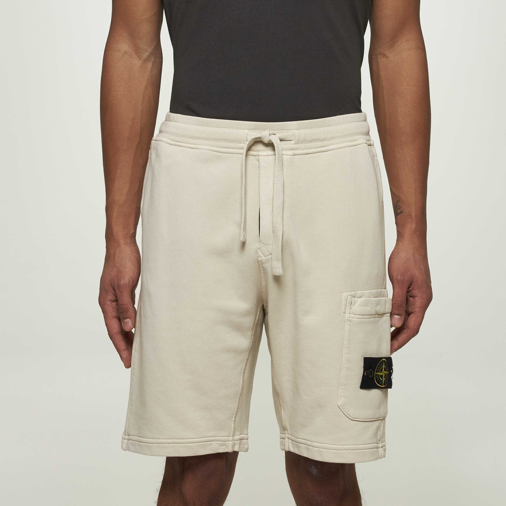 Stone Island Shorts Logo Cream-AL Capone Premium