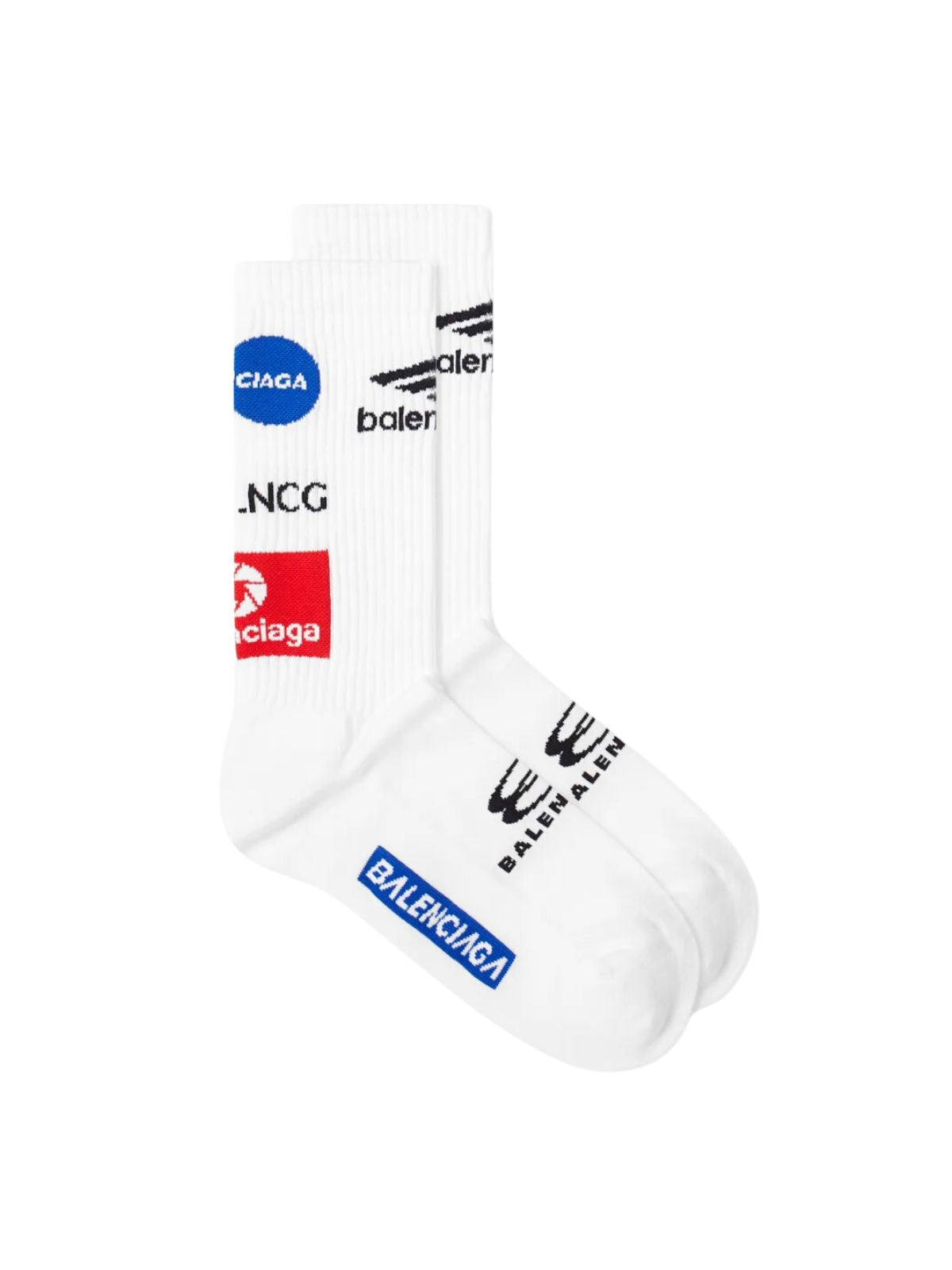 Balenciaga Sock Logo White