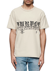 Purple T-Shirt Smudge Print Logo Off-White