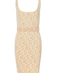 Gcds Dress Matilda Monogram Light Brown-AL Capone Premium
