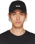 Msgm Cap Logo Black