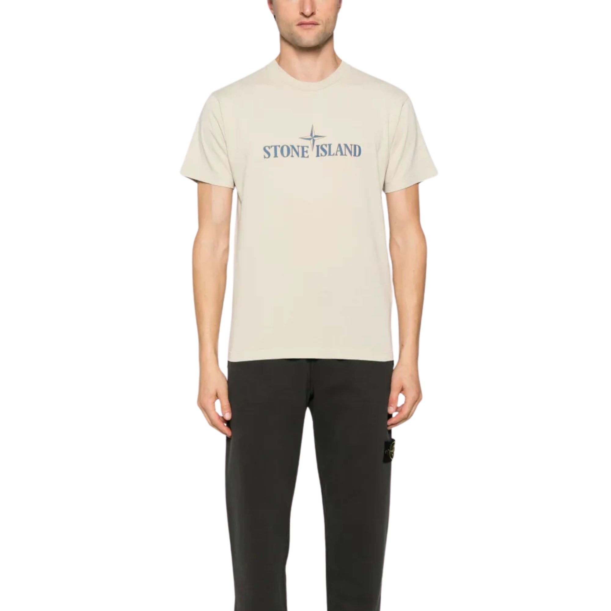 Stone Island T-Shirt Logo Cream-AL Capone Premium
