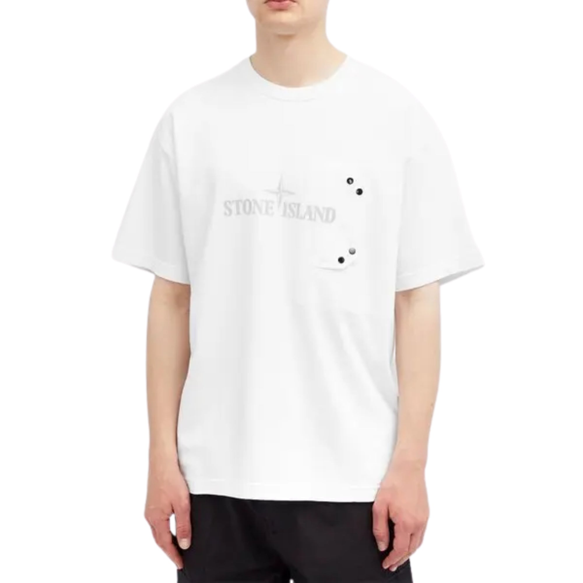 Stone Island T-Shirt Logo White-AL Capone Premium