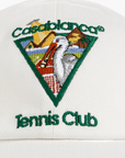 Casablanca Pyramid Abduction Tennis Cap White