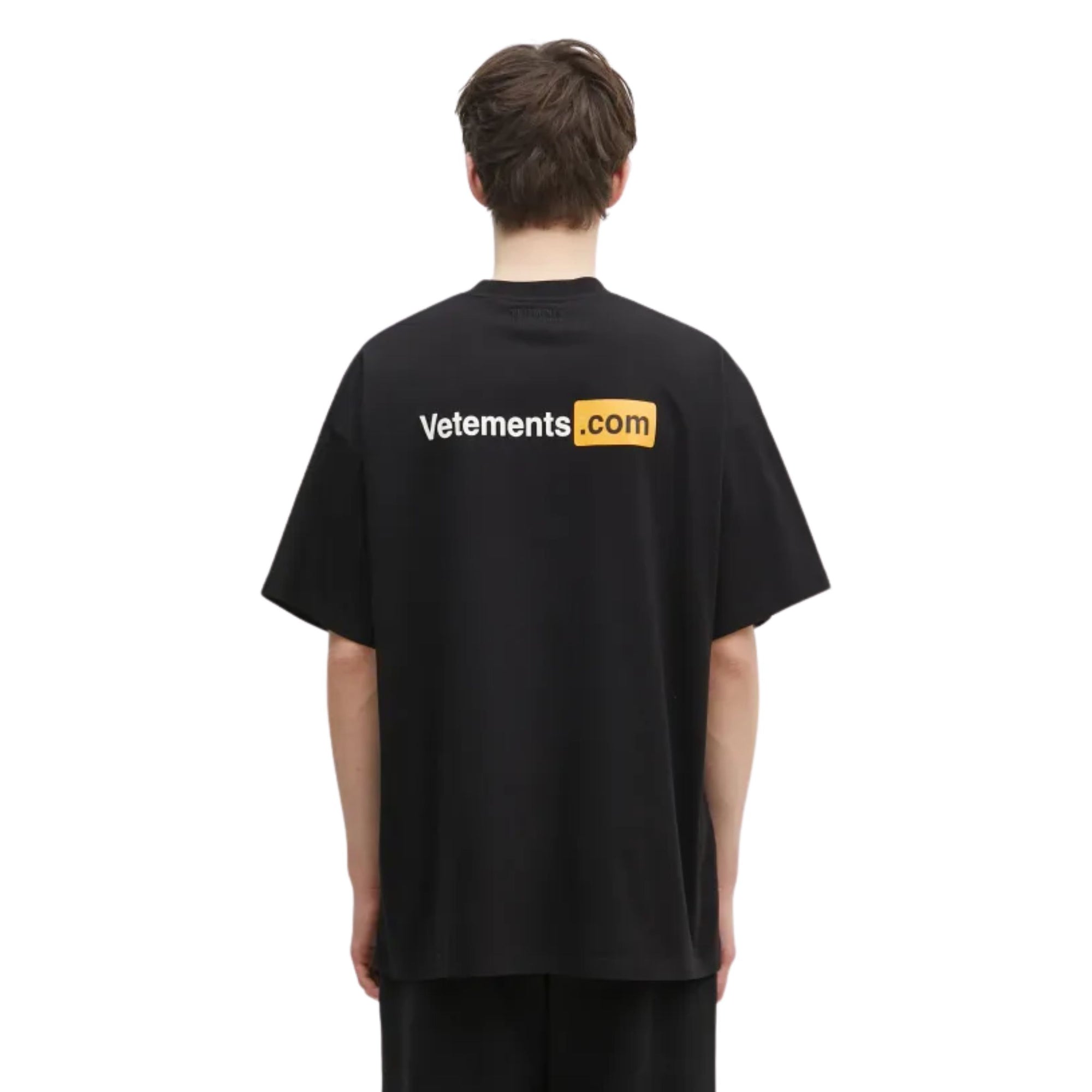 Vetements T-Shirt Vetements.Com Regular Black-AL Capone Premium