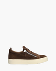 Giuseppe Zanotti Sneaker Z75 Side-Zip Suede Brown