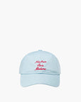 Drole Cap Slogan Calligraphy Light Blue