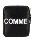 Comme Des Garcons Wallet Zip Around Logo Black