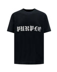 Purple T-Shirt Bold Logo White-Black