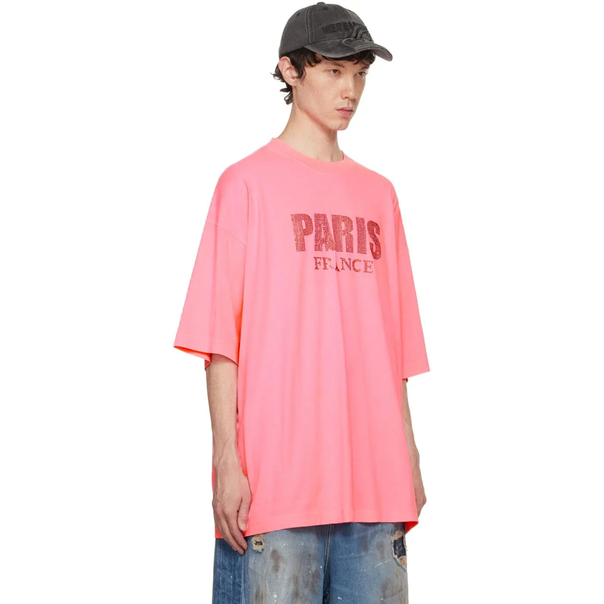 Vetements T-Shirt Crystal Paris Pink-AL Capone Premium