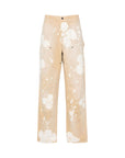 Msgm Jeans Flower Prints Sand